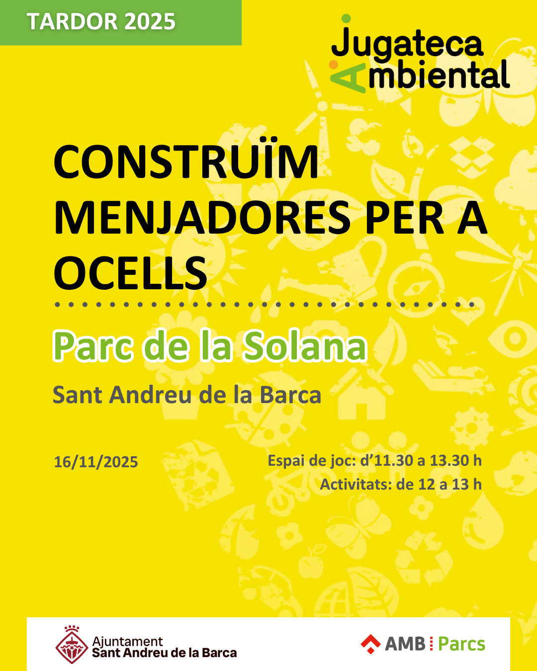 Jugateca Ambiental: Construïm menjadores per a ocells